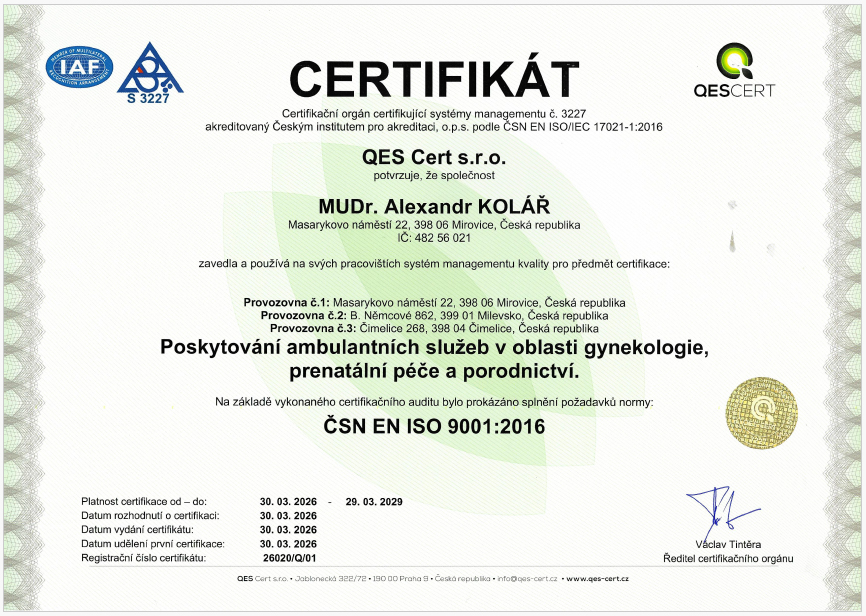 Certifikat QES